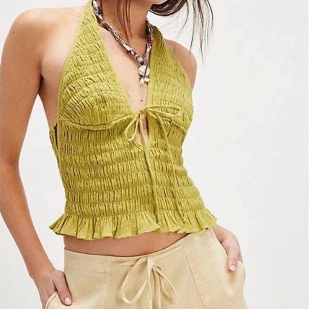 Free People Free-est Green Halter Top - XS - Picture 7 of 8
